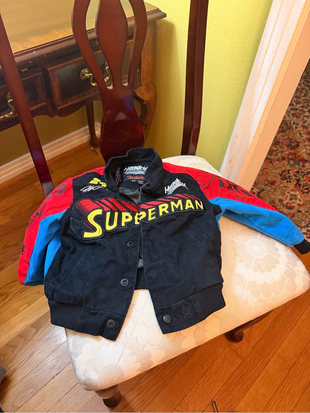 Hendrick Motorsports JH Designs Kids Jacket - Black w/Red & Blue Sleeves